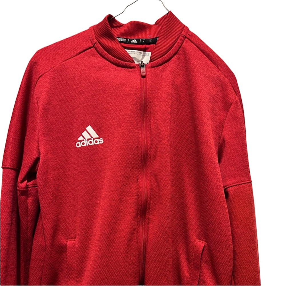 Addidas red zippered light jacket (Large)